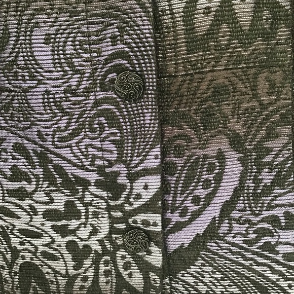 Chico’s Women’s Muse Paisley Button-Up Blazer Jacket Career Black/Purple Size 2 - Picture 8 of 11